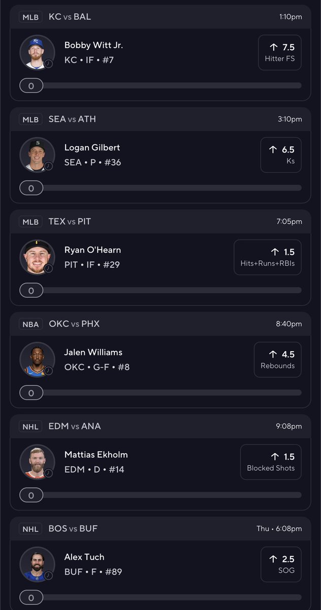 ZRob4444's tweet photo. NHL x MLB x NBA PrizePicks 37.5x🔥

Rolling out 3 different sports for a shot at a big takedown on this own! Let’s get it🫡 https://t.co/o33BRmZ9Dy