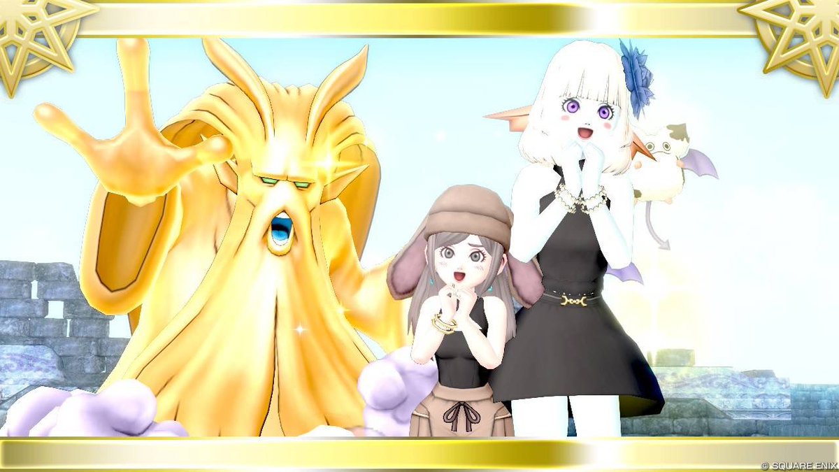 Cocoage_dq10's tweet photo. 初見！金ピカの雲のおじいちゃん🥸☁️
アクセは完成しなかった… また頑張ろ！ https://t.co/K7KDDHgPYc