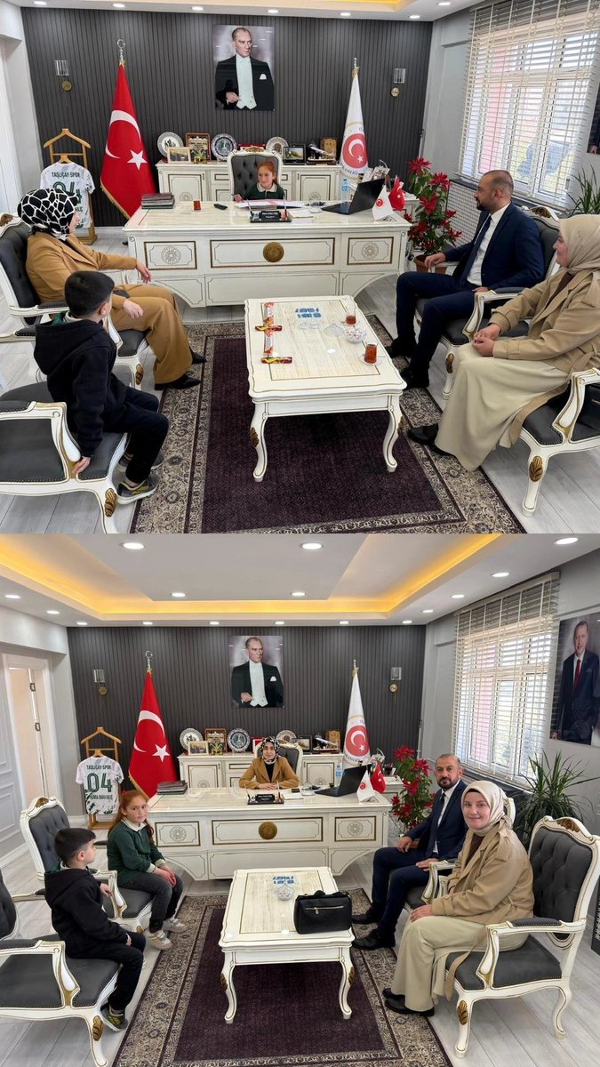 nurali_ilk's tweet photo. Fatma Turan İlkokulu olarak 23 Nisan kapsamında Kaymakamlığımızı ziyaret ettik. Kaymakamımız Sayın Kübra BAKA KILIÇ makamını temsili olarak öğrencilerimize devretti. Çocukların talebi üzerine okulumuza park yapılması için de söz verdi.23 Nisan Kutlu olsun🇹🇷  @TslcyKaymakamlk https://t.co/oDTJyYx1uP