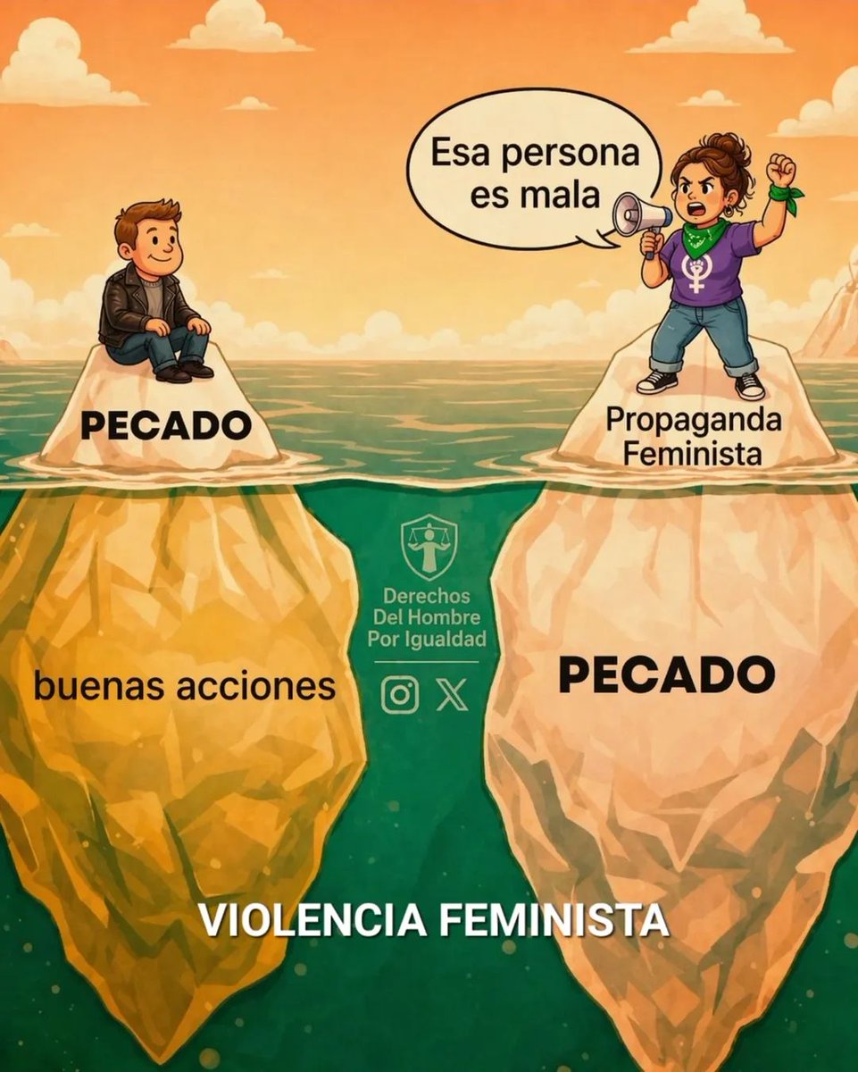 Asi se ve la realidad frente a la farsa feminista.