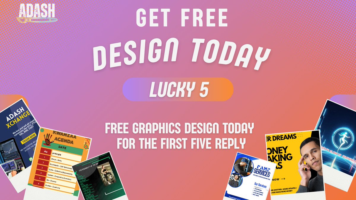 Big_Adash's tweet photo. Get a design for your special need free today first five people only https://t.co/k0qOHKKbUY
