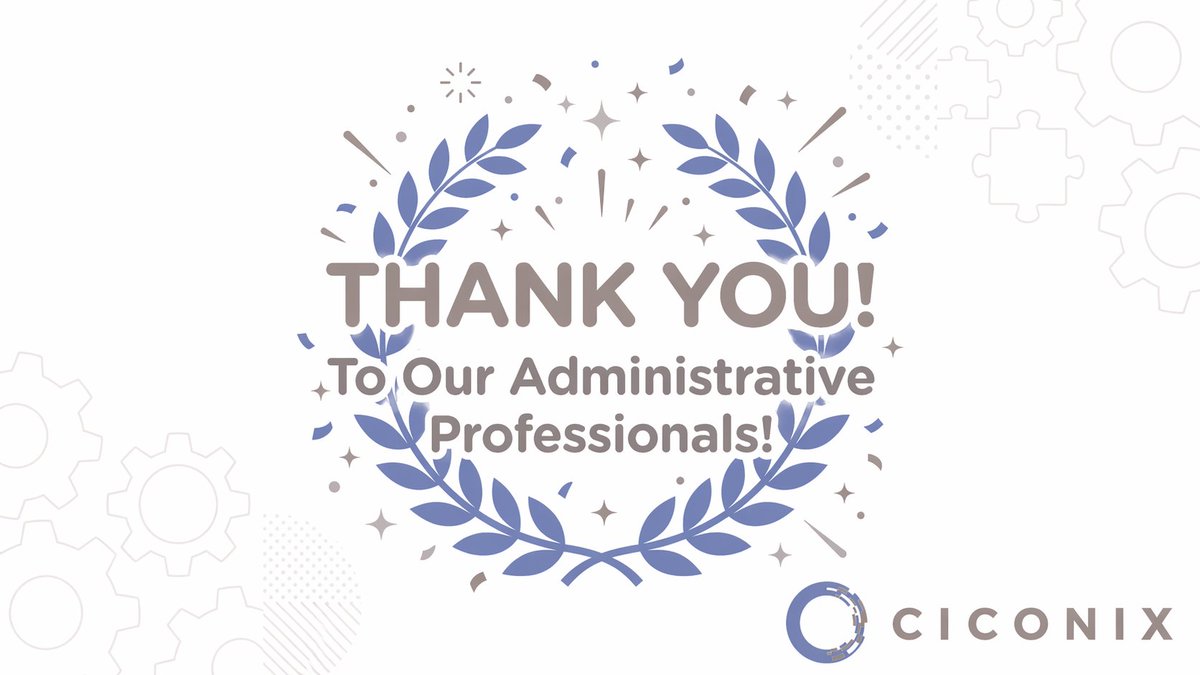 CICONIX's tweet photo. To the engines that keep us running…

Happy Administrative Professionals Day⚙️✨

Join us in celebrating the incredible administrative professionals who make CICONIX a better place to work every single day. Thank you for all that you do!

#CICONIX #AdministrativeProfessionalsDay https://t.co/iqvxWOaPmy