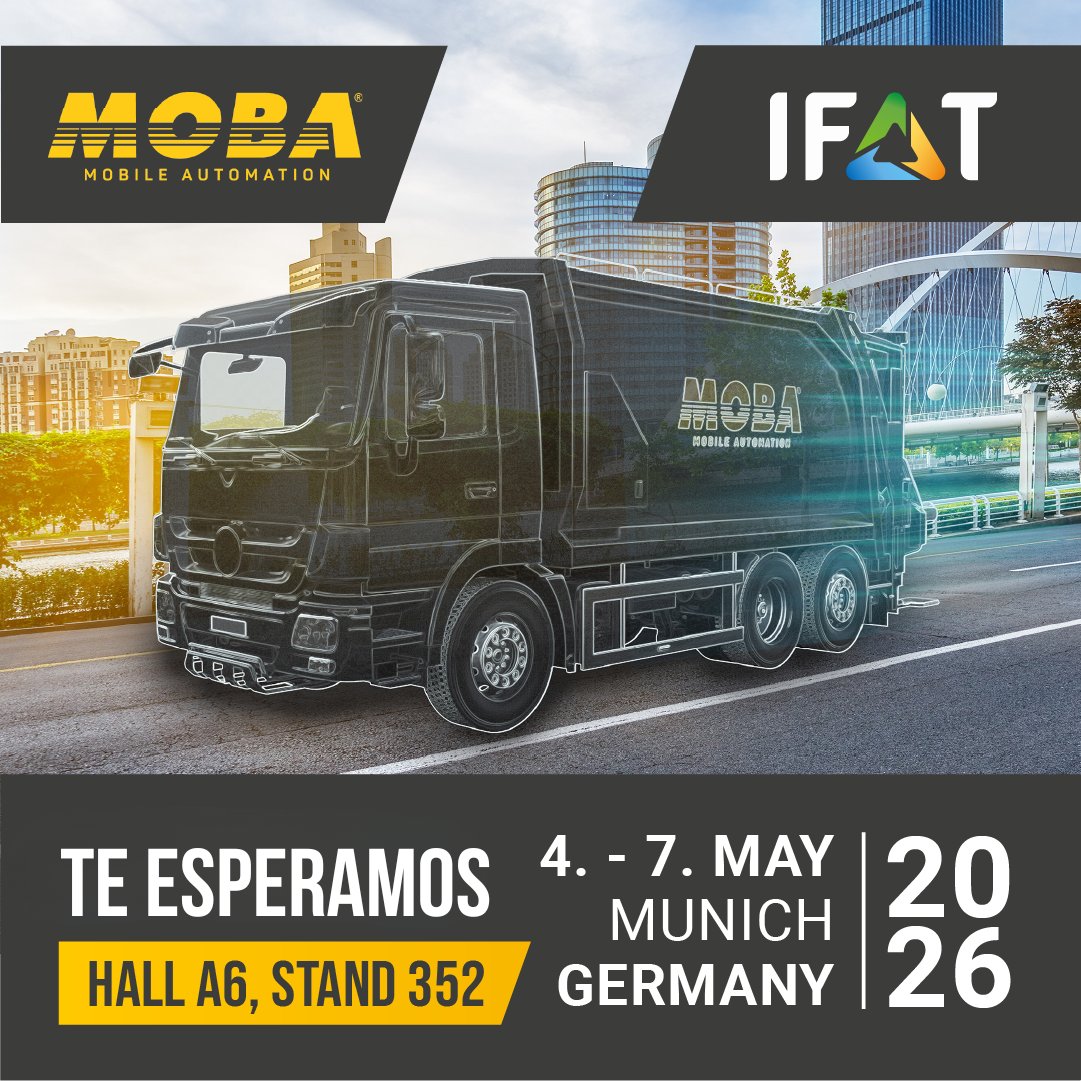MOBASPAIN's tweet image. 𝐑𝐮𝐦𝐛𝐨 𝐚 #IFAT2026| 𝐌𝐎𝐁𝐀 𝐯𝐮𝐞𝐥𝐯𝐞 𝐚 𝐌𝐮𝐧𝐢𝐜𝐡. 
Del 4 𝐚𝐥 7 𝐝𝐞 𝐦𝐚𝐲𝐨, IFAT vuelve a ser el gran punto de encuentro internacional para las tecnologías medioambientales
📍 𝐇𝐚𝐥𝐥 𝐀6 · 𝐁𝐨𝐨𝐭𝐡 352
👉 Ven a visitarnos

#TecnologíaMOBA 
#GestiónDeResiduos