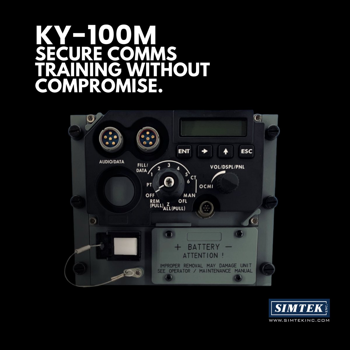 SIMTEKInc's tweet image. Simtek’s Simulated KY-100M Control Panel delivers the real look, feel, and response—available in multiple interfaces for seamless integration.

Built for the mission. Engineered for reality.

#Simtek #KY100M #Avionics #Simulation #FlightTraining #OEMFidelity #Defense