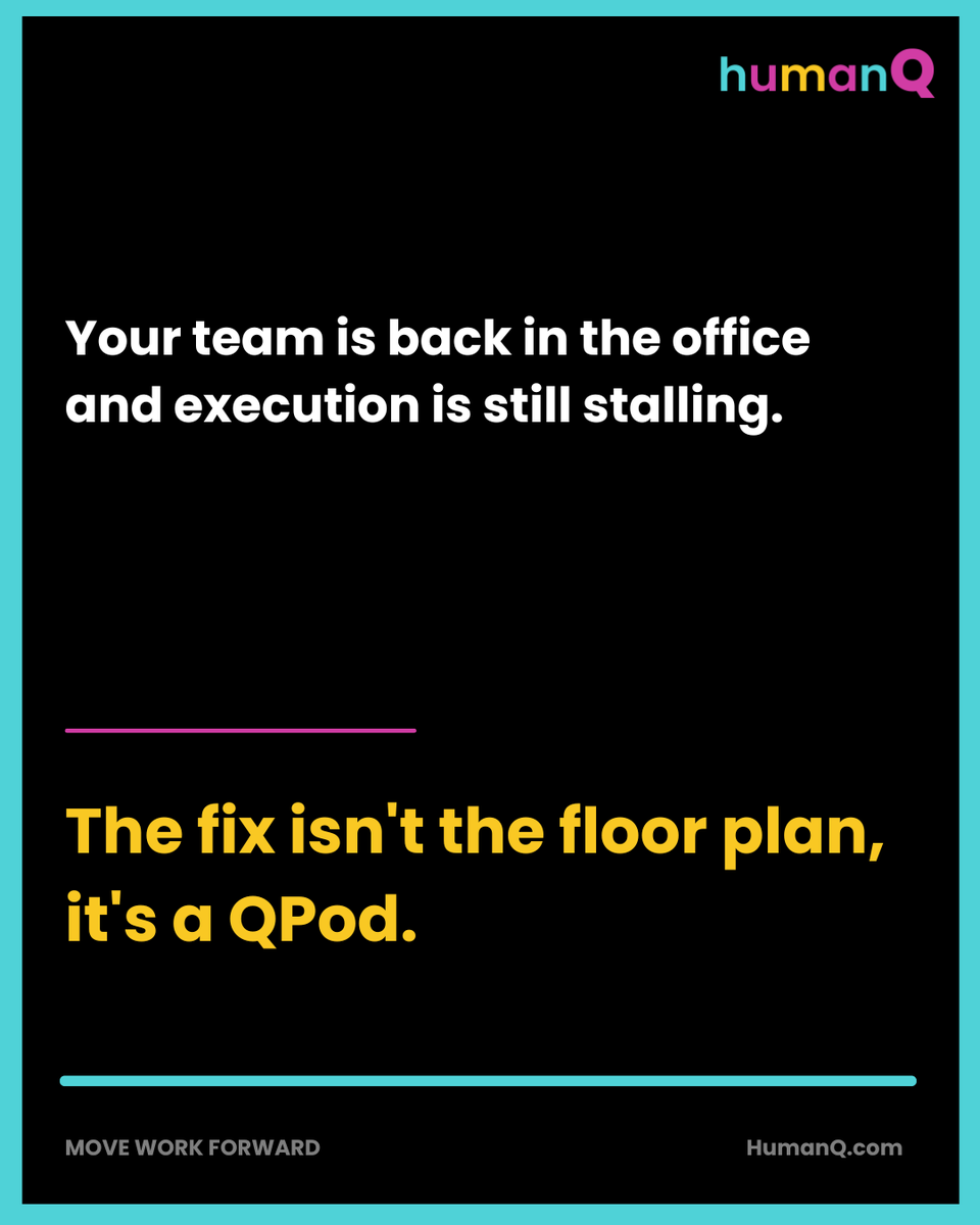gethumanq's tweet photo. Your team is back in the office, but slow decisions didn’t leave. Priorities stay blurry, problems surface late, and execution stalls. Proximity isn’t the fix—operating rhythm is.
#QPods #HumanQ #ExecutionCapability #MoveWorkForward #AIAdoption https://t.co/KTCGPZimGZ