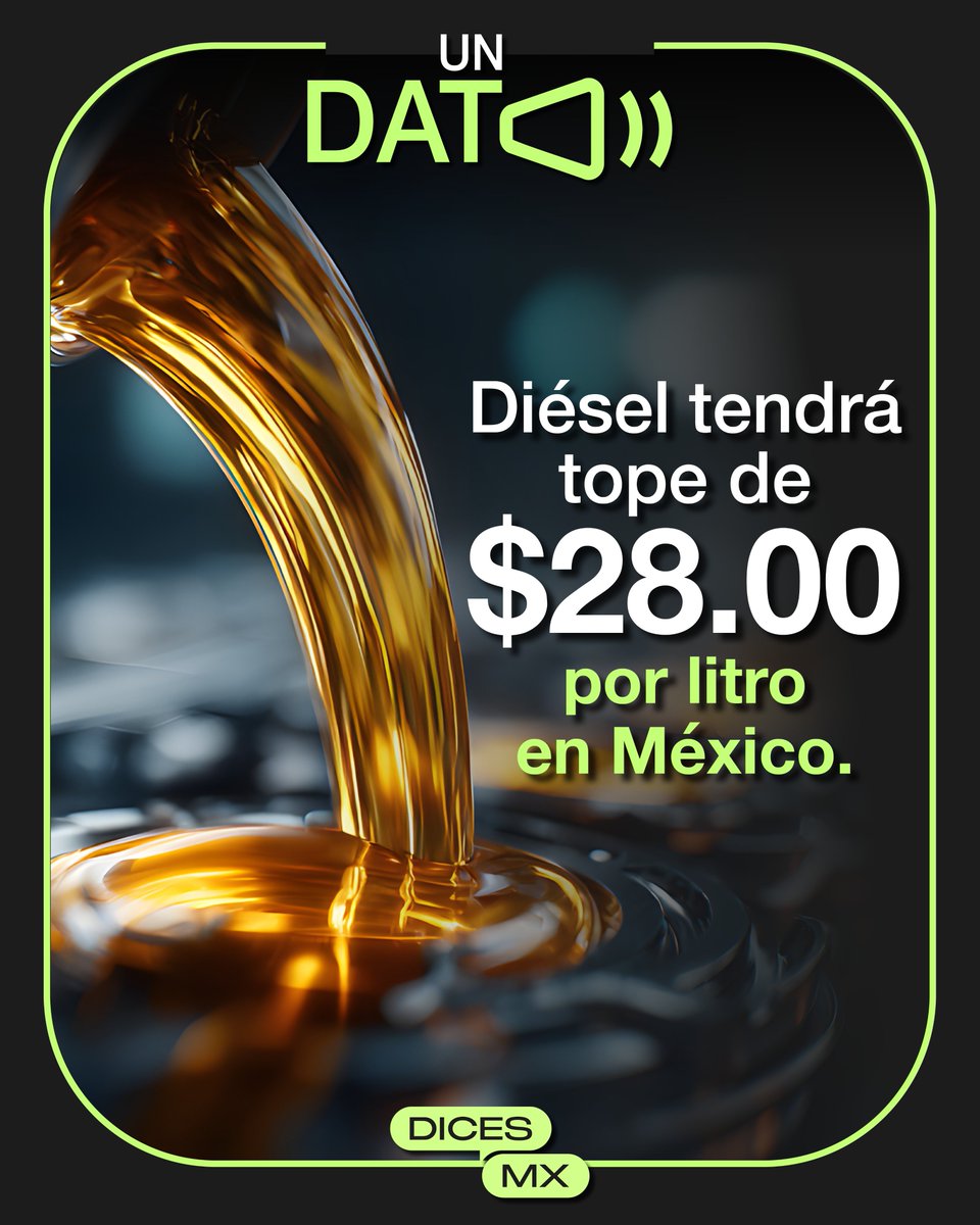 dicesmx's tweet image. ⛽ El gobierno federal y gasolineros acordaron fijar un precio máximo al #diésel durante una semana para contener el impacto de la volatilidad internacional. 📊

💬 ¿Crees que este tipo de acuerdos realmente ayudan a estabilizar los precios?
Y tú, ¿qué #DICES?

#UnDato #Gasolina