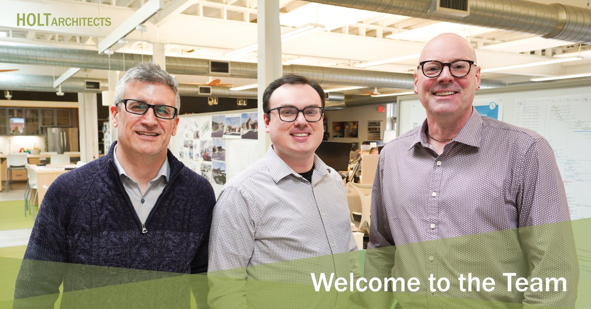 holt_architects's tweet photo. HOLT Architects is pleased to welcome three new team members to the firm—Jim Prieu, Evan McDowell, and Michael Malda. https://t.co/Ensh2CAe0X