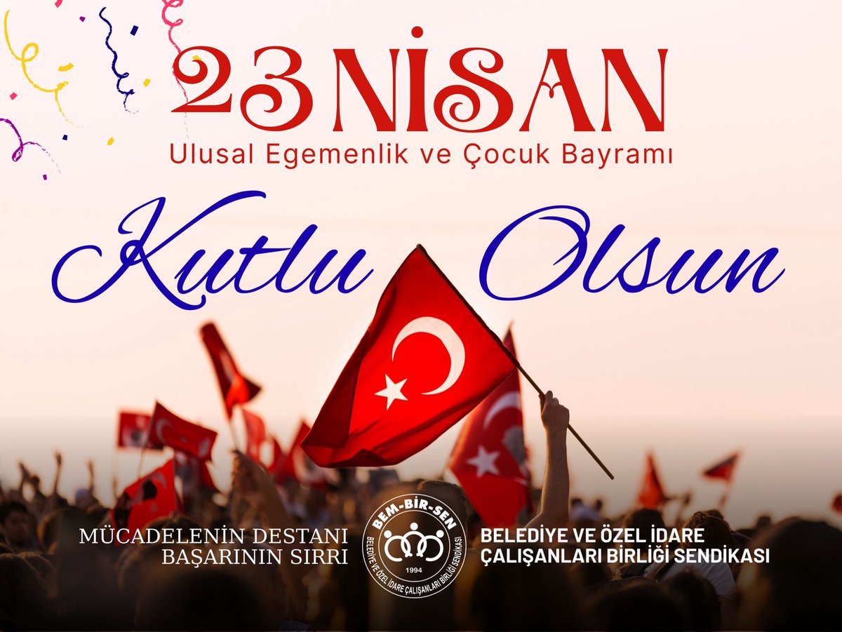 🇹🇷 
Millet İradesinin Tecelligâhı
Gazi Meclisimizin 
Kuruluşunun Yıl Dönümünde

Aziz Vatanımız Uğruna 
Gazi ve Şehid Olan 
Serdengeçti Ecdadımızı 
Rahmetle Anıyor, Milletimizin
 #23Nisan Ulusal Egemenlik ve 
Çocuk Bayramımızı Kutluyoruz.