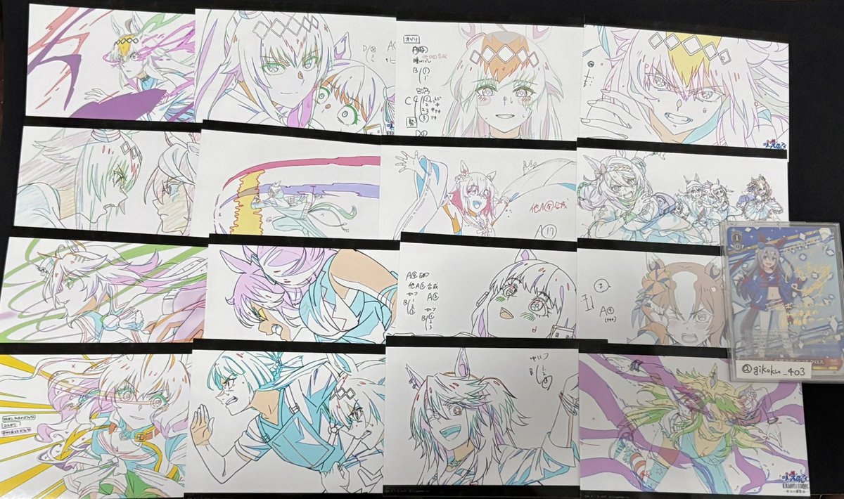 gikoku_403's tweet photo. 【交換】ウマ娘 シンデレラグレイ 怪物の蹄跡展 シングレ展 原画ブロマイドコレクション

【譲】画像1枚目
【求】画像2枚目 優先順位1＞2

4/28笠松競馬にて手渡しor郵送希望
お気軽にお声掛けください https://t.co/mkIdnY1NX5