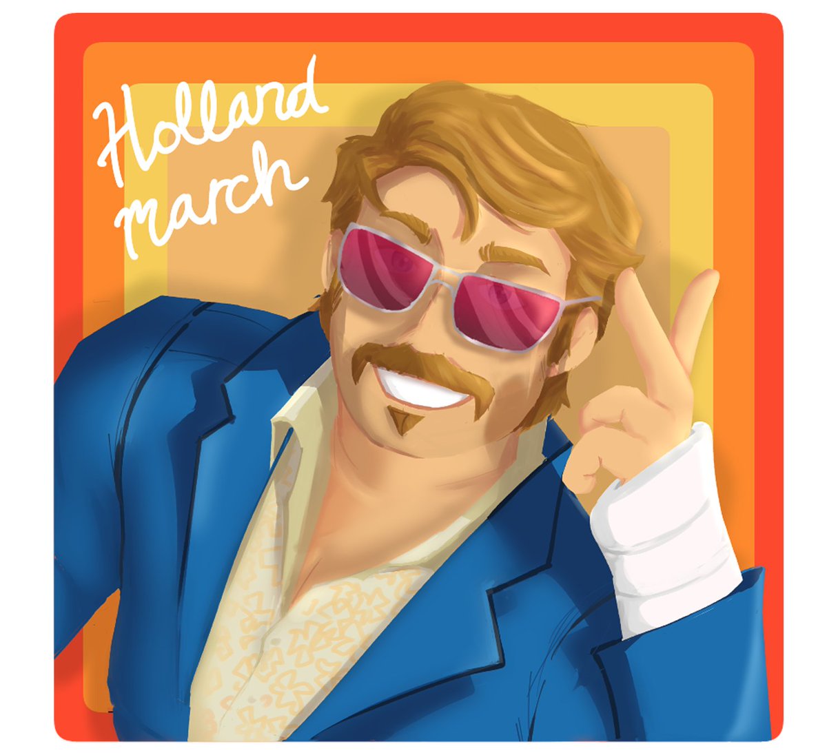 DustyDumbass's tweet image. first time drawing him, kinda nervous... (lowk still on the fence with this new style🥀) #theniceguys #hollandmarch