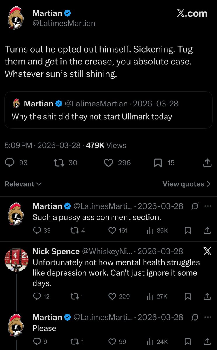 Jacob54865335's tweet photo. @Barsky420 Martian was dragging this guy through the mud. Crazy especially this guy has outspoken about mental health and everything. https://t.co/575GSgNGrT