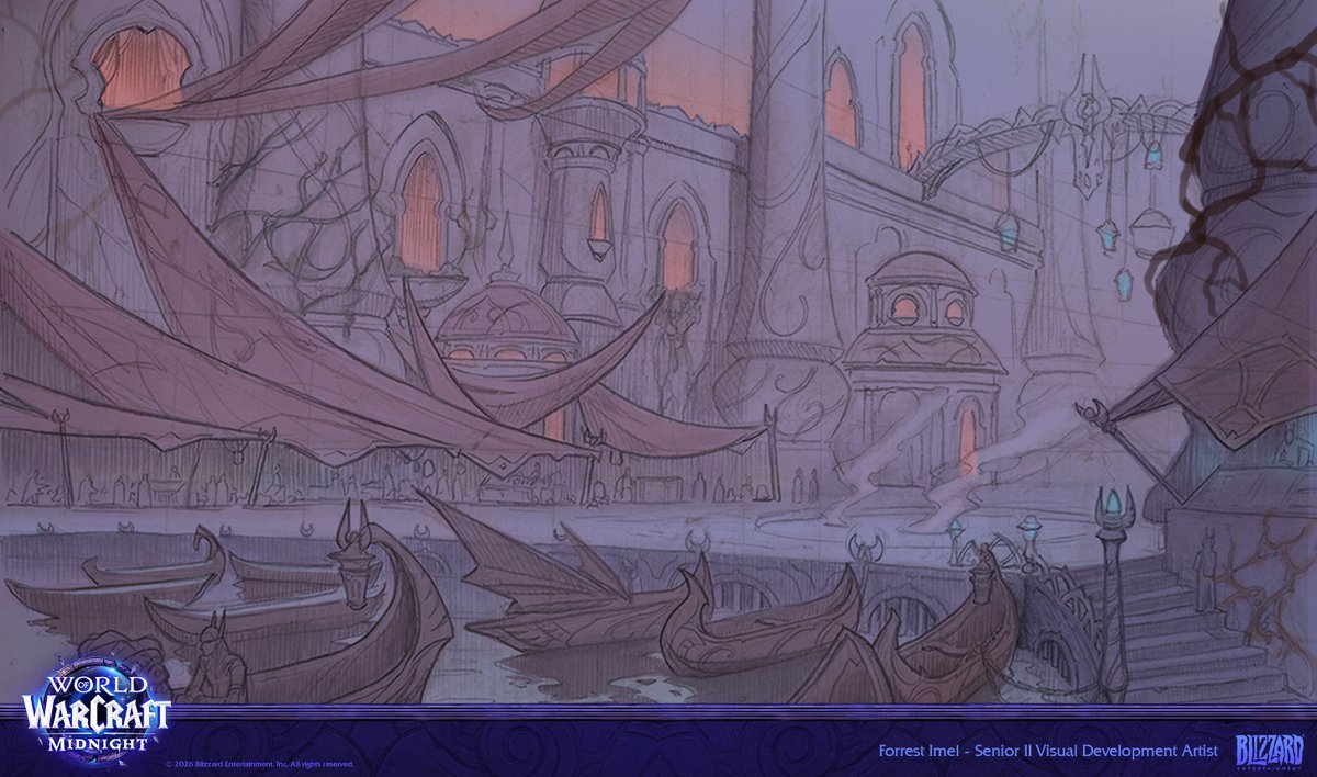 forrestimel's tweet photo. Here are some early vis dev concepts done for dungeons in WoW Midnight https://t.co/Bpt21ydZtd