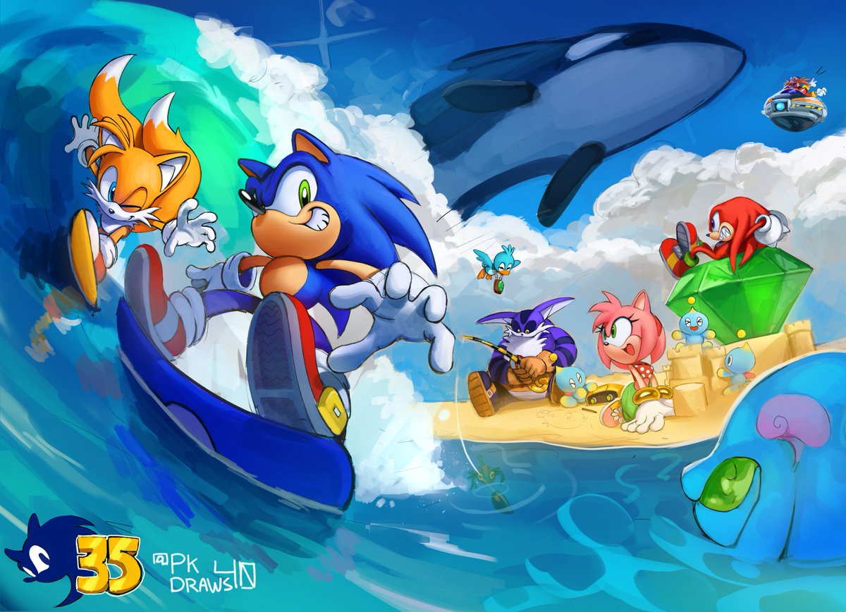 A very late happy 35th Sonic 🦔💙