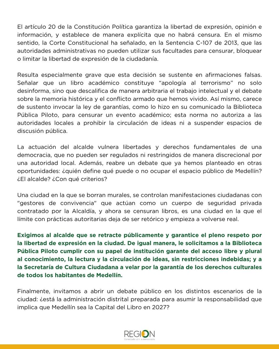Corporación Región tweet media