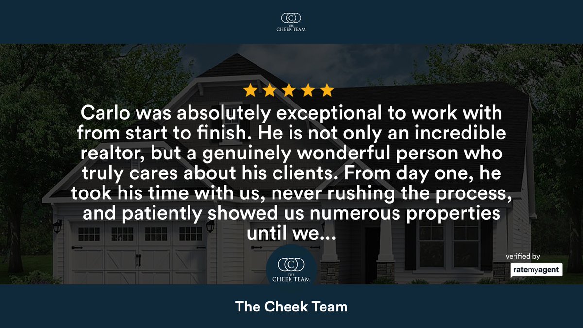 TheCheekTeam's tweet photo. Our team’s latest RateMyAgent review in Calabash
NC 347744
https://t.co/ogcLSspdMN

...
#ratemyagent #realestate https://t.co/Bb9CV1NMg3