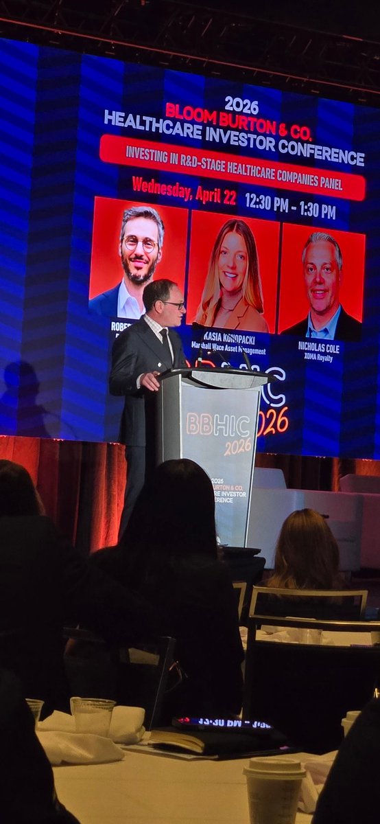 Gantosj's tweet photo. Roberto Bellini $BLU Bellus CEO before selling to $GSK is one of the panelists at #BBHIC2026 

Nice to meet Roberto again. Bellus was one of my &amp; $chimeraresearch subs best investment😱, riding from $0.37 to sell at C$17 to GSK 🍻🍸🙏🏻 https://t.co/BaJ9IIogSj
