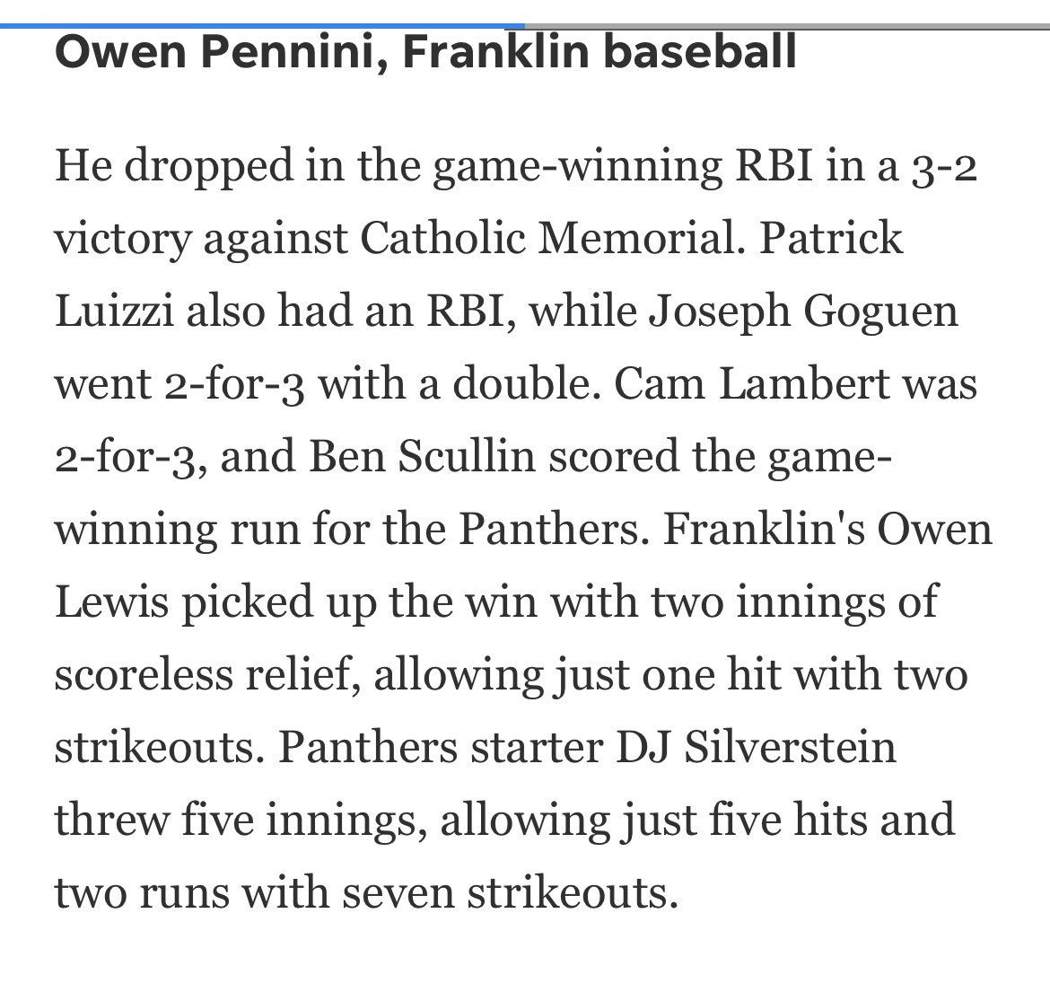 Franklin High School Baseball, MA tweet media