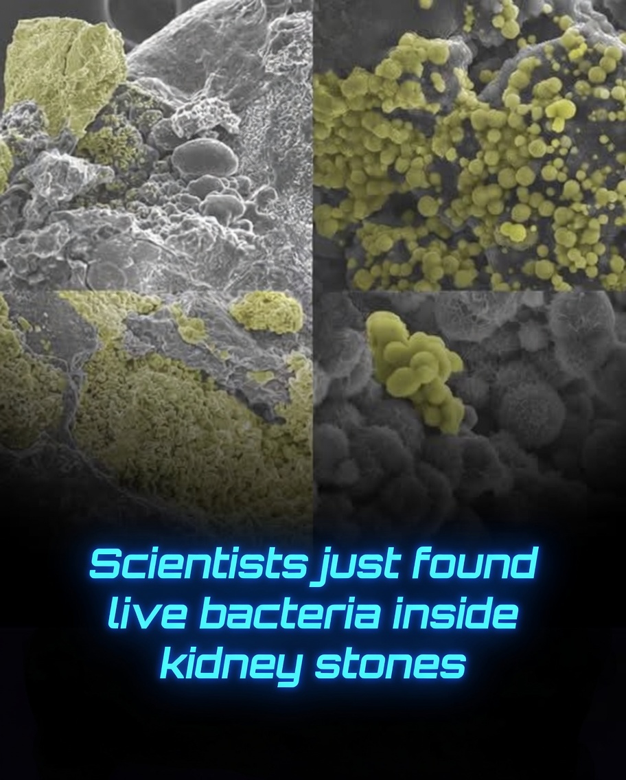Rainmaker1973's tweet photo. Scientists have discovered living bacteria embedded deep inside kidney stones — a finding that could reshape our understanding of how these painful deposits form.

For decades, calcium oxalate kidney stones — the most common type — were viewed as purely chemical formations, where minerals simply crystallized out of urine. However, a new study published in the Proceedings of the National Academy of Sciences (PNAS) reveals that many of these stones are actually organic-inorganic biocomposites.

Using advanced electron and fluorescence microscopy, researchers found live bacteria and protective bacterial biofilms intercalated between layers of mineral crystals, even in stones from patients with no clinical signs of infection.

This suggests that microbes may play an active role in stone formation by providing surfaces that “seed” mineral accumulation, gradually trapping the bacteria within the growing stone. The discovery helps explain why kidney stones often recur despite dietary changes and standard treatments: the bacteria hidden inside the mineral structure can evade both the immune system and routine clinical tests, potentially contributing to repeated urinary tract infections.

By shifting the focus from pure chemistry to the interplay between minerals and microbial life, this research opens the door to new prevention and treatment strategies. Targeting the bacterial component could one day offer better solutions for the tens of millions of people worldwide who suffer from this recurrent and often debilitating condition.

[Schmidt WC, et al. (2026). Intercalated bacterial biofilms are intrinsic internal components of calcium-based kidney stones. Proceedings of the National Academy of Sciences, 123(5): e2517066123. DOI: 10.1073/pnas.2517066123]