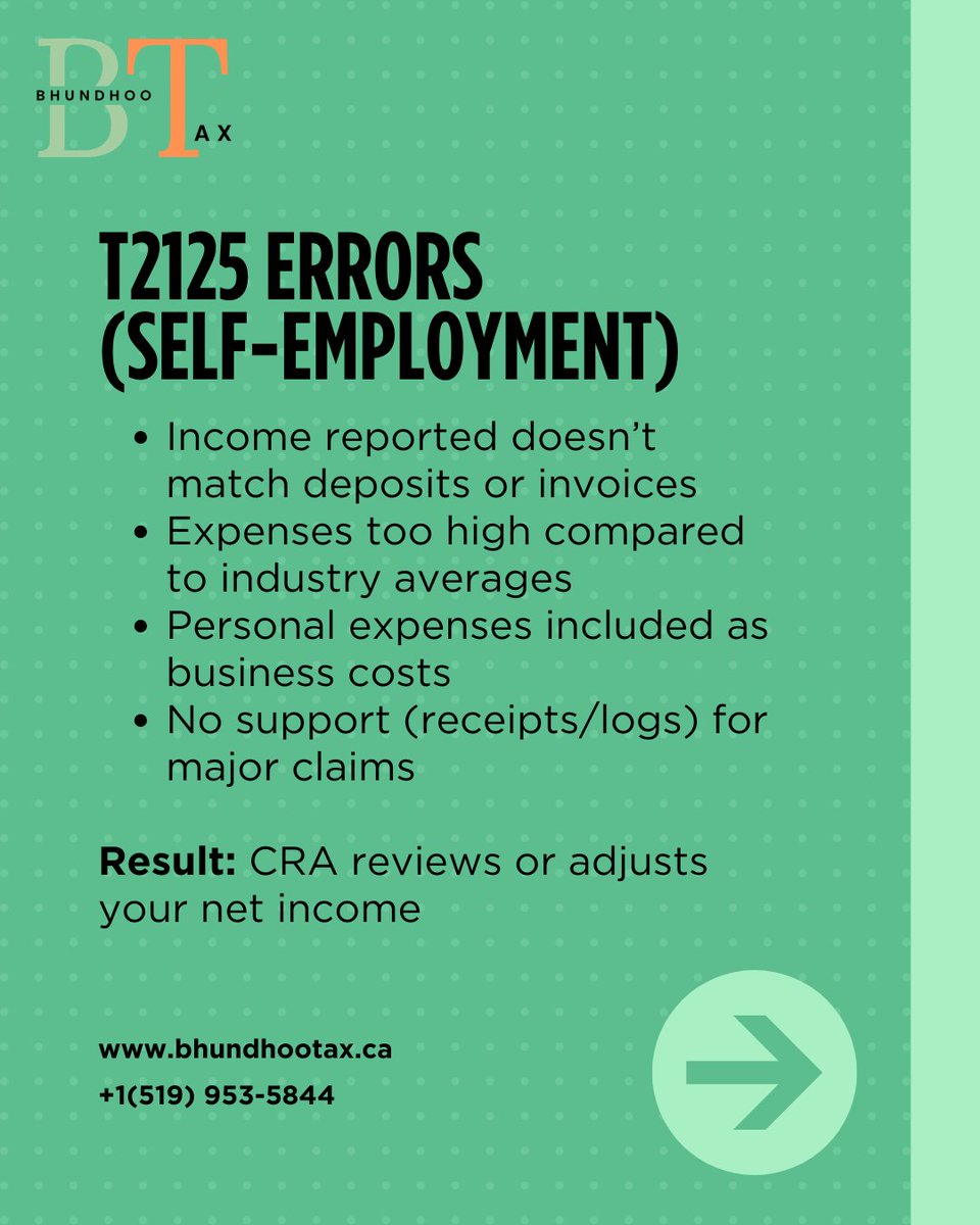 bhundhootaxcpa's tweet image. Most CRA notices come from matching errors, not audits.

T4, T5, and T2125 mismatches trigger reassessments and interest.

Use Auto-fill, wait for all slips, and reconcile your numbers before filing.

File once. File correctly.

#CanadianTaxes #CRA #CPAAdvice #TaxPlanning