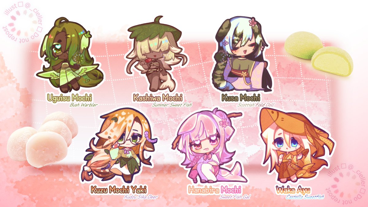 I'm discounting all of these by 25% on vgen for not selling (╥ ᴗ ╥) im sorry. ill keep working hard to try and make good designs in the future
