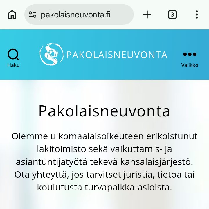 Ihan sama onko Siiri Sinnemäki ollut Elokapinan tiedottaja vai ei.

100 % varmaa on, että hän on vihervasemmistolainen aktivistituomari.

On myös varmaa, että hän on ollut mamuttamassa Suomea auttamalla pakolaisia juridisesti 👇

pakolaisneuvonta.fi