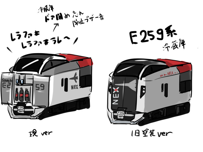 E259系の冷蔵庫
あったらいいね