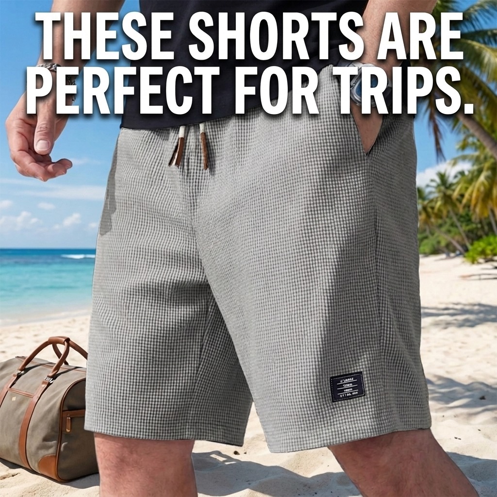 TryCobalhaus's tweet photo. No checked bag. No overpacking. Just a carry-on and the right pieces. These Shorts are built for exactly that lightweight, versatile, and clean enough to wear all day. Throw on a tee, a polo, or a linen shirt and you're done. Less stuff. Better trips