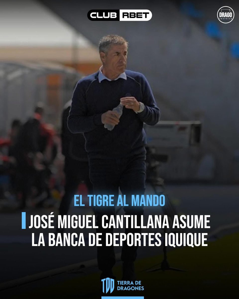 TierraDragones's tweet photo. José Miguel Cantillana asume como DT de Deportes Iquique. Este mediodía, Rodrigo Guerrero, de común acuerdo, dejó de ser el entrador del primer equipo de los Dragones Celestes 🇧🇼🐲⚽️ https://t.co/FwBqP2u7So