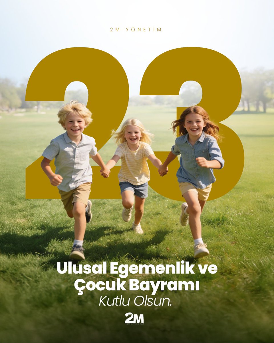 2Myonetim's tweet photo. 23 Nisan Ulusal Egemenlik ve Çocuk Bayramı kutlu olsun!

Çocukların güvenle oynadığı, mutlulukla büyüdüğü yaşam alanları için çalışmaya
devam ediyoruz. Geleceğimiz olan tüm çocukların bayramı kutlu olsun.

#2MYönetim #ApartmanTesisiYönetimi #Ankara https://t.co/o8DHQIlt5t