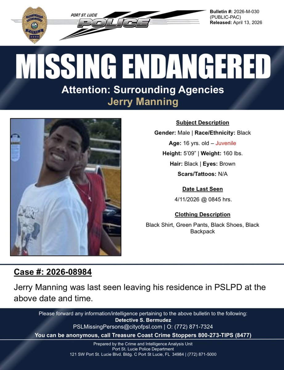 Port St. Lucie PD tweet media