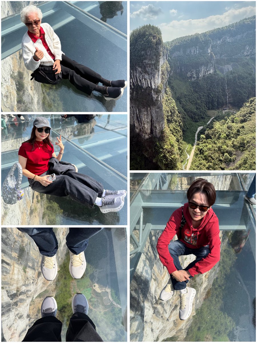YingELLE's tweet photo. อุทยานหลุมฟ้าสะพานสวรรค์ มีทางเดินกระจกใสที่สูง 1,200 เมตร มีลิฟท์แก้วริมผาหมุนได้ 360 องศา ที่นี่เป็นส่วนหนึ่งของ Wulong Karst National Geology Park ซึ่งได้รับการขึ้นทะเบียนเป็นมรดกโลก 🇨🇳
#wulong #chongqing #ฉงชิ่ง #เที่ยวจีน https://t.co/yfLe1I3iUo