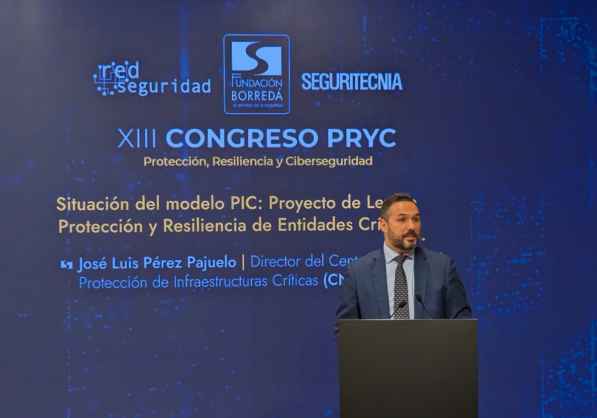 SAESoficial's tweet image. 🇪🇸SAES ha asistido al 13º Congreso de Protección, Resiliencia y Ciberseguridad, organizado por @Fund_Borreda,  @Seguritecnia y @RedSeguridad, se ha centrado en la evolución del modelo #PIC ( y  los avances del Proyecto de Ley #PREC.

#innovar #desarrollar #proteger