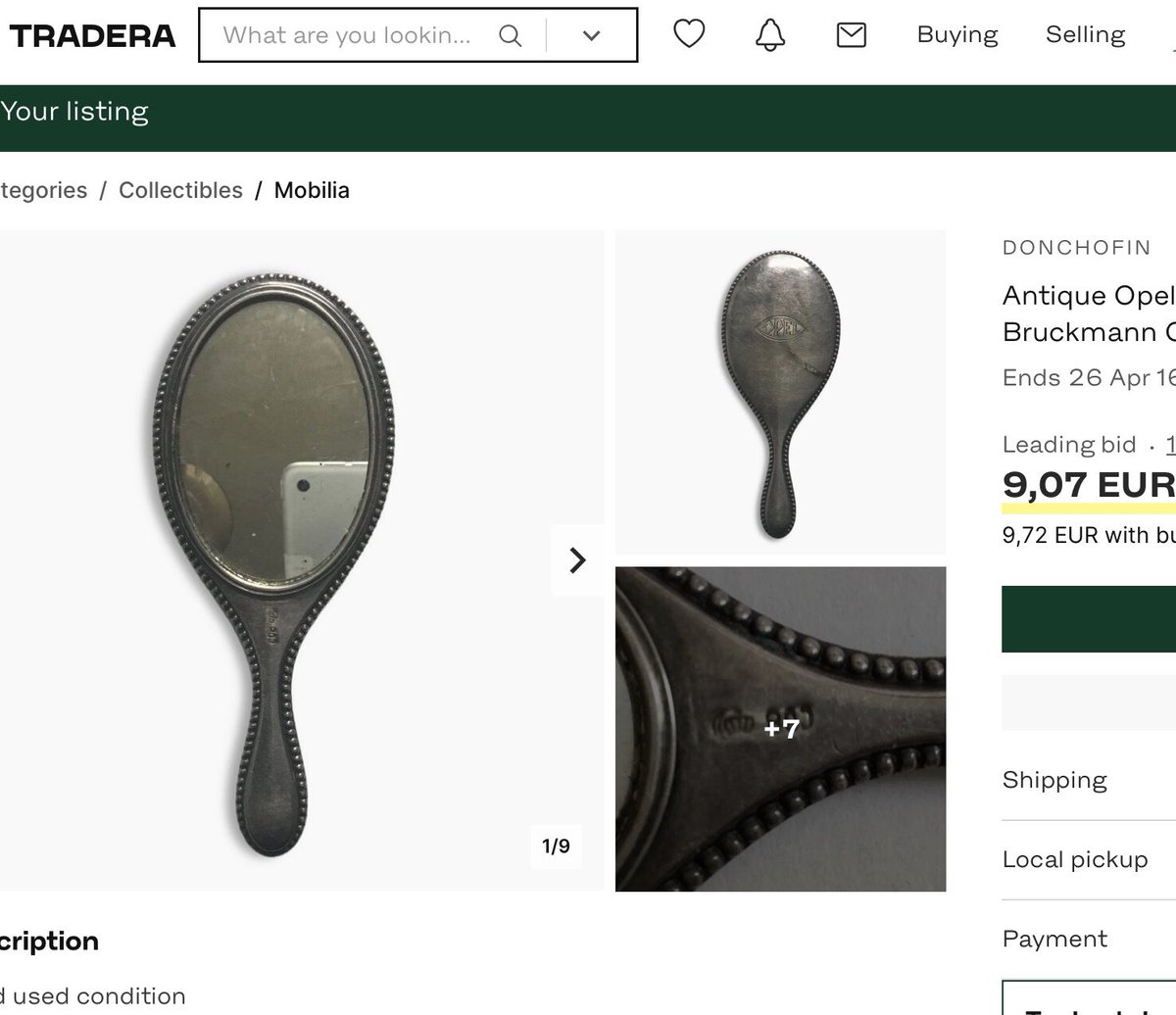 aFillfollow's tweet photo. 🔥Found a 1920s Opel mirror in Finland.
Listed it for €9 — bidders already.
Still think all alpha is on-chain?🤔

https://t.co/l06dBxelyR https://t.co/IZtI5UZ3Oq