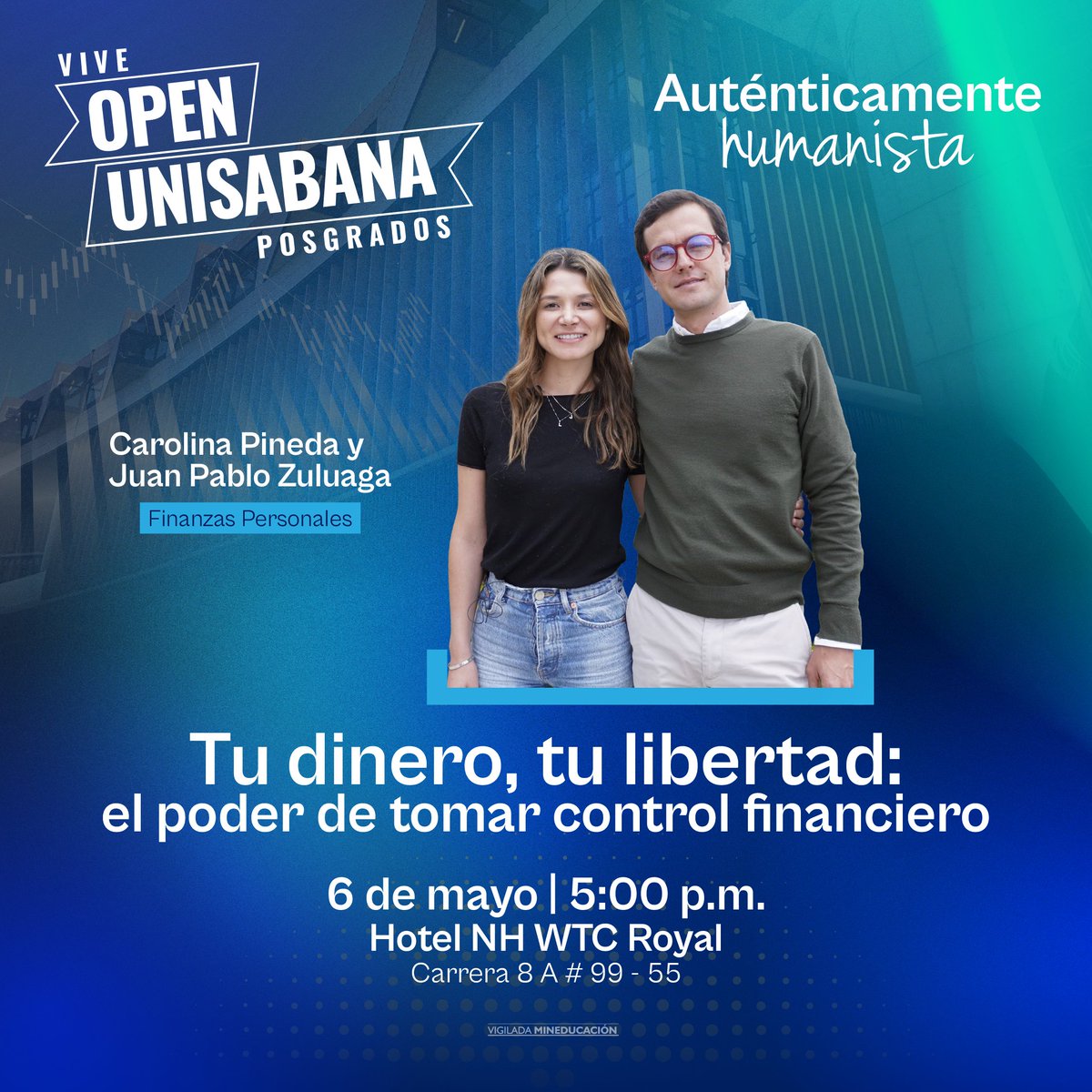 comsabana's tweet photo. Una decisión puede cambiar tu futuro: seguir formándote con nuestros posgrados 🎓✨

Hablemos de crecimiento profesional, personal y financiero junto a Carolina Pineda y Juan Pablo Zuluaga 🚀

¡Inscríbete! 📝 https://t.co/isOpXijJnc https://t.co/TOa7kGaQHQ