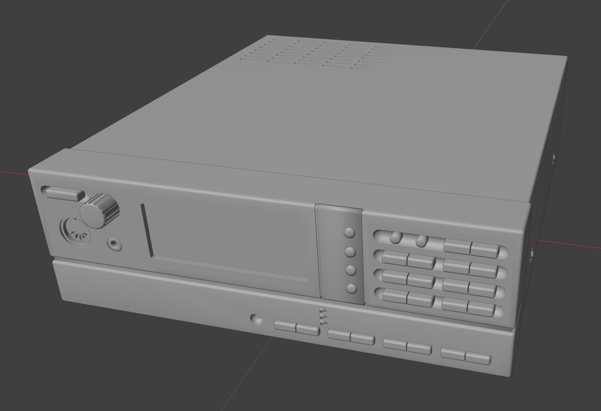 ずっと放置してたけど、謎に影が歪む現象がようやく解決した。[Alt]+[N] から [ベクトルをリセット] で直った。法線ベクトルが古い誤った情報で固定されてたみたい。ポリゴンが△25000位だけど減らすか、このまま行くかどうしようかな。
#Blender