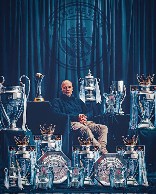 15 years managerial career 
40 Trophies 

Has never been Sacked!!!! Greatest manager ever