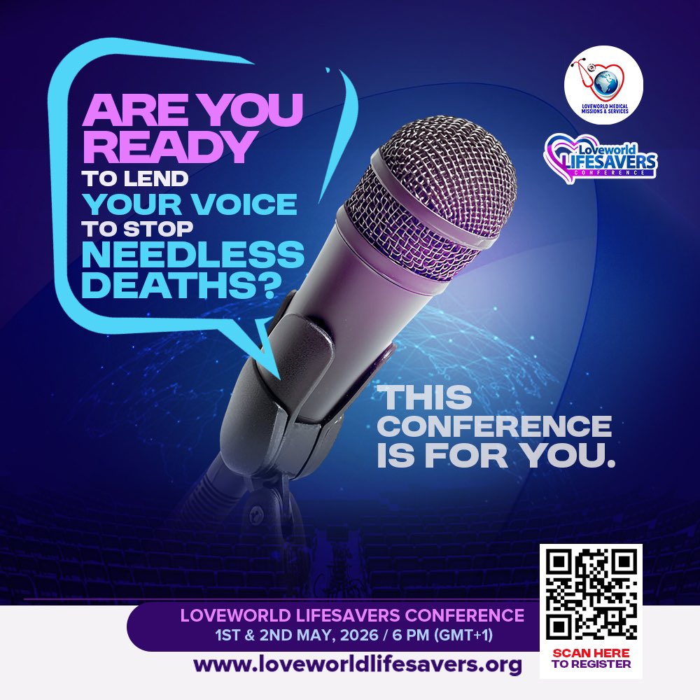 📌 SAVE THE DATE! Get ready for the Loveworld Lifesavers Conference 2026 with the Executive Minister, Ministry of Healing, the Highly Esteemed Pastor Dr. Deola Phillips.