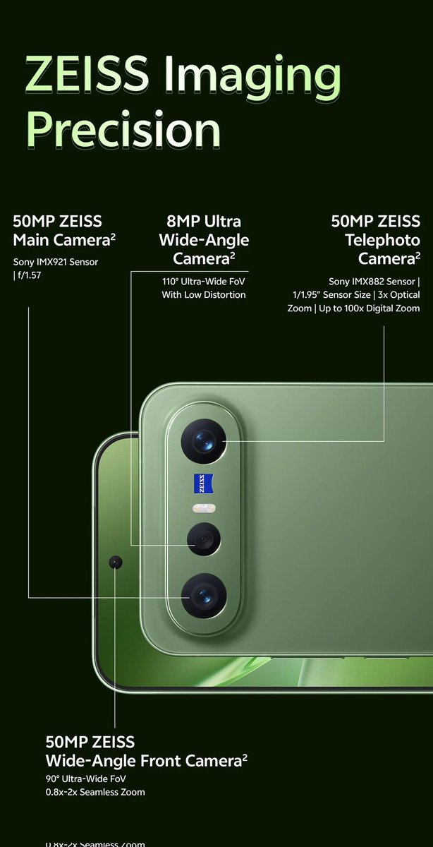 ayansonunigam's tweet image. vivo X300 FE 🚨 

Camera 📸 Sensor Specifications 👇
Snapdragon 8 Gen 5

#vivo #vivoX300FE #OriginOS6