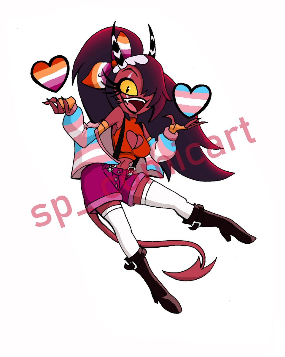 SBSP_fancomic's tweet image. Here it is the next lady! I love drawing Sallie May! ❤️ #helluvaboss #fanart #pridemonth