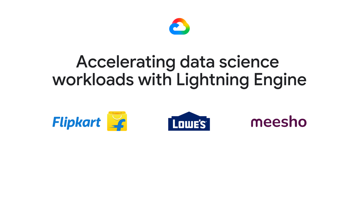 googlecloud's tweet image. Industry-leading organizations like Flipkart, Lowe’s, and Meesho are accelerating their Apache Spark workloads with the new Lightning Engine. 

#GoogleCloudNext