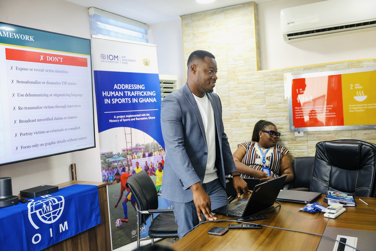 TheKelOwusu's tweet image. With the world's eyes on football, journalists have a critical role in spotlighting trafficking risks and shaping the narrative responsibly. Great minds, tough conversations, and meaningful takeaways

#HumanTrafficking #SportForGood #WorldCup2026 #MediaTraining #SportsJournalism