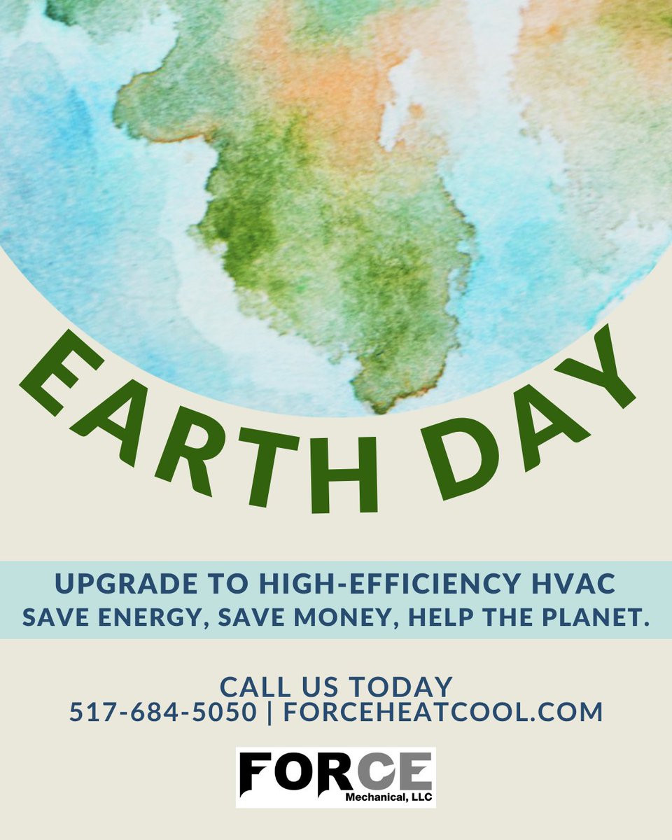 FORCEMECHANICAL's tweet image. Save energy. Save money. Help the planet. 🌎
A high-efficiency HVAC system can do all three.
📞 517-684-5050
🌐 forceheatcool.com

#ForceMechanical #HVAC #EnergyEfficiency