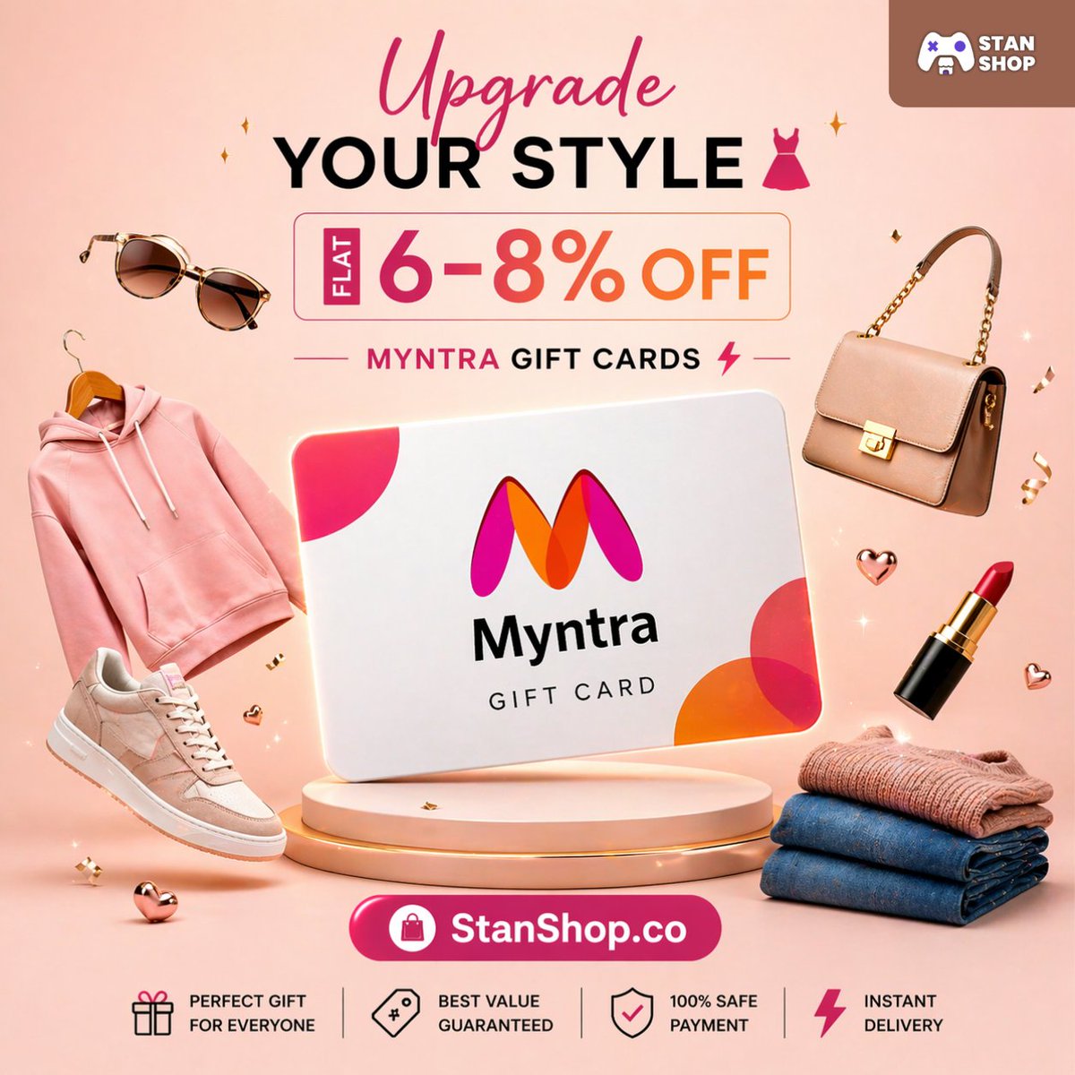 StanShop_co's tweet image. Still paying full price? 👀
Get Myntra Gift Cards at 6–8% OFF
Shop full. Pay less. 💸

Explore Now👇
stanshop.co/in/myntra-e-gi…

#stanshop #savemore #ShopNow