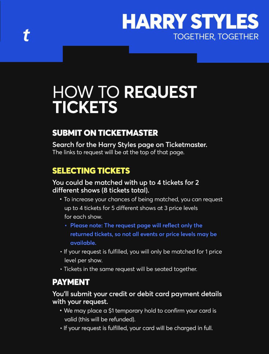 Harry Styles Ticket Help tweet media