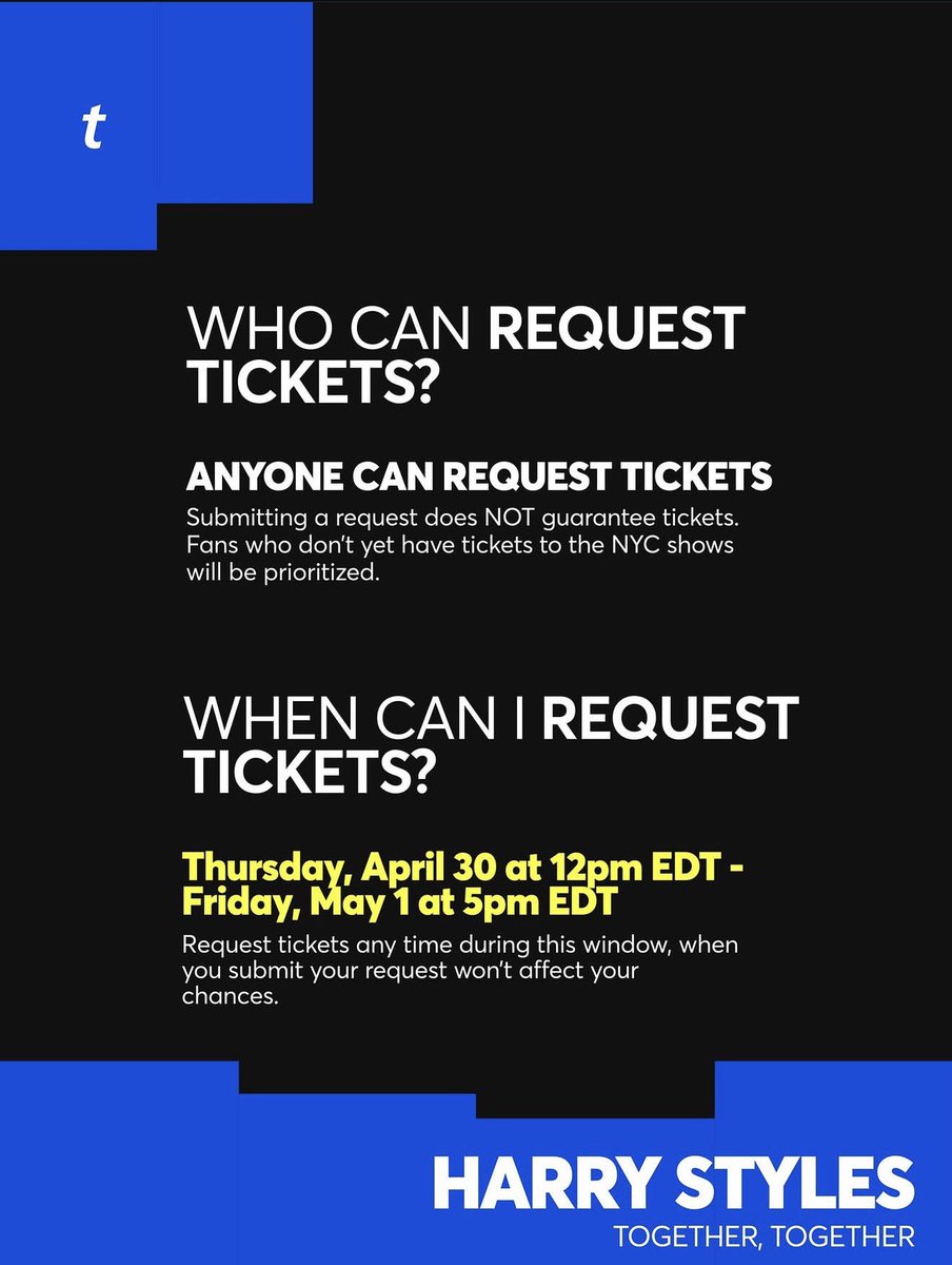 Harry Styles Ticket Help tweet media