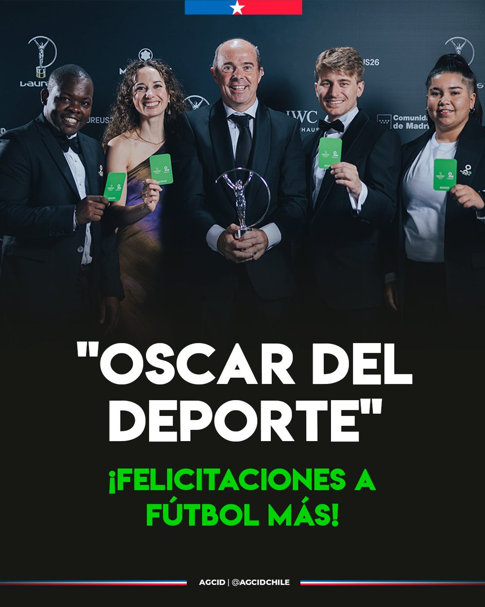 AGCICHILE's tweet image. Felicitamos a @futbolmascl 🇨🇱 por haber obtenido el premio Laureus, al usar el deporte como una herramienta de transformación social. 
🏆Los invitamos a conocer parte del trabajo realizado en #Paraguay como actor de la cooperación chilena 
📽️👇
youtu.be/csXoA8bDDCw