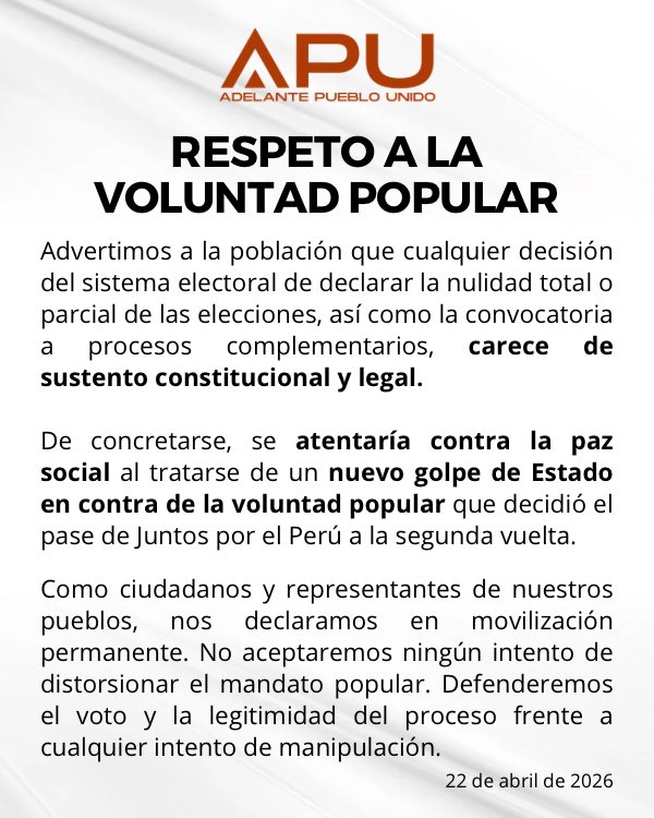 Adelante Pueblo Unido tweet media