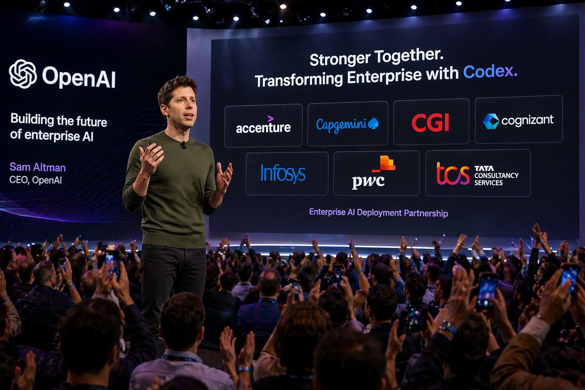 heyshrutimishra's tweet photo. OpenAI just hired Accenture, PwC, Capgemini, and 4 other consulting giants to sell Codex.

Here's what changed in the last 48 hours: https://t.co/bM4N0mCXWz