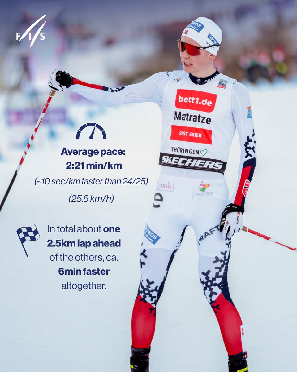fisnoco's tweet image. Built for speed🚀🔥

Those men were pushing limits, setting a relentless pace and taking cross-country skiing to a next level this winter🎿

The Best Skier, Jens Lurås Oftebro🇳🇴, was in total about 6min faster than all others😳

#fisnoco #nordiccombined #wintersport #skiing