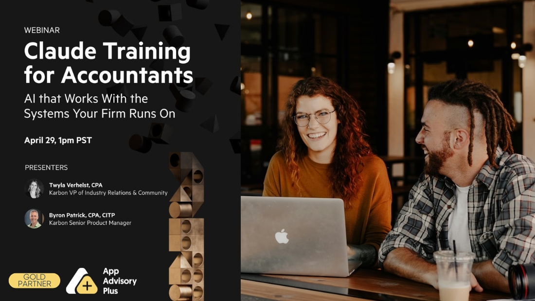 AppAdvisoryPlus's tweet image. If you’re thinking about how to introduce AI into your firm in a practical, scalable way, join Karbon on the 29th April.

Sign up now: appadvisoryplus.com/resources/webi…

#Karbon #PracticeManagement #AppAdvisoryPlus #AAP